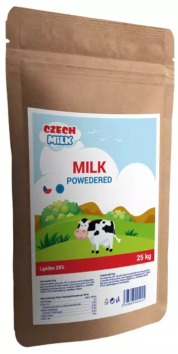 [product, image, Powdered MIlk 26% 25 kg Bag]
